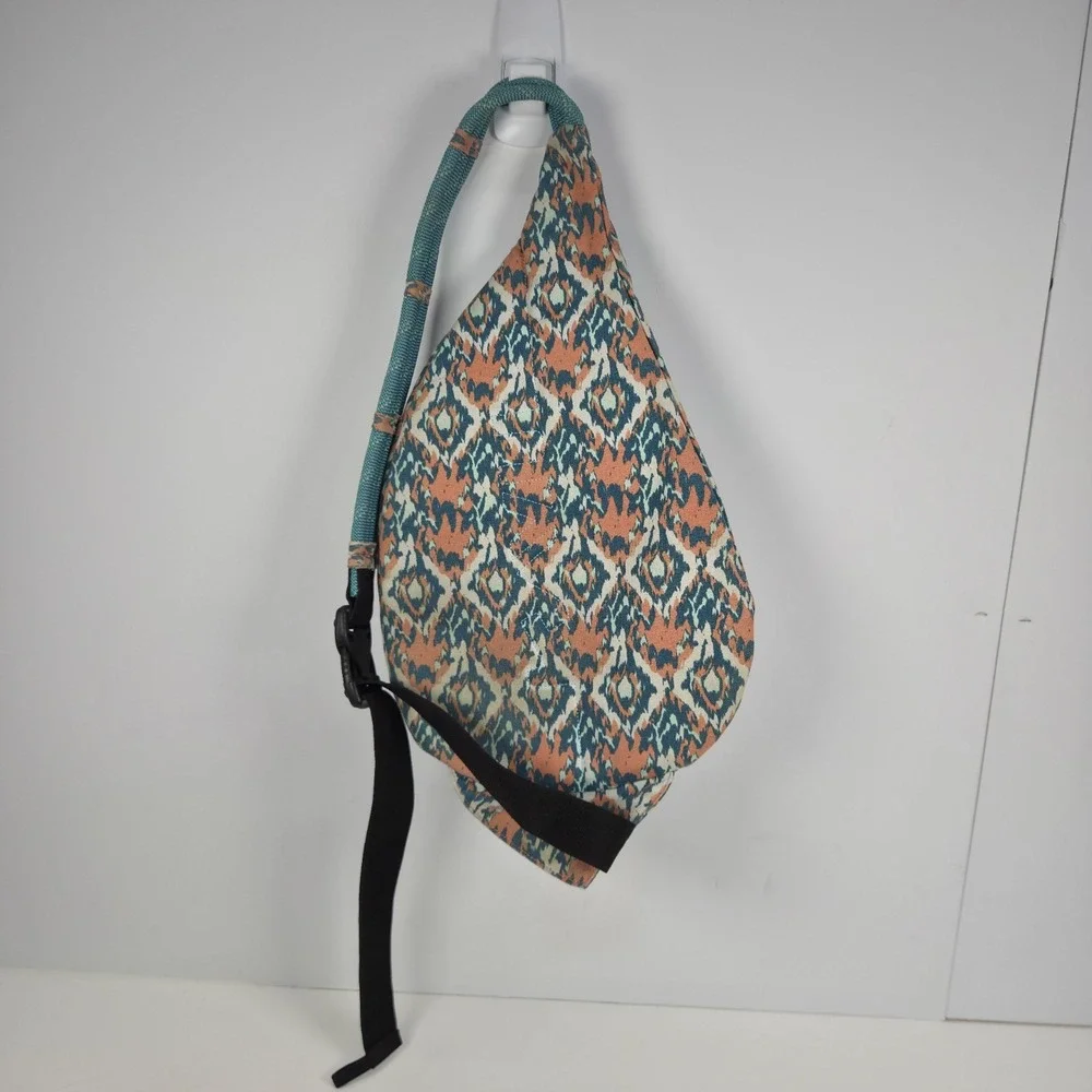 KAVU Rope Bag Sling Pack with Adjustable Rope Shoulder Strap - Beach Paint